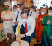 Lãnh đạo TP.HCM dâng hương Chủ tịch Tôn Đức Thắng nhân kỷ niệm 47 năm Ngày giải phóng miền Nam, thống nhất đất nước (30/4/1975 - 30/4/2022)